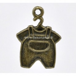 Metalinė dekoracija-pakabukas šliaužtinukai B12827  22x16mm, antikinio žalvario