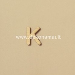 Medinė raidė 2cm, "K"