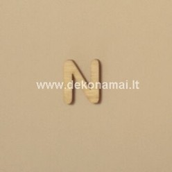 Medinė raidė 2cm, "N"