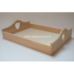 Padėklas su širdele 40x30x10.5cm