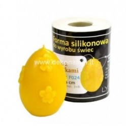 Silikoninė forma Kiaušinis su gėlėm, aukštis 6cm