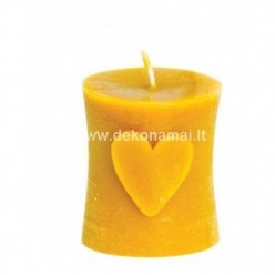 Silikoninė forma Cilindras su širdele, aukštis 6.2cm