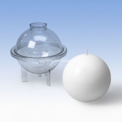Skaidraus plastiko forma žvakei, rutulys 100mm
