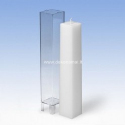 Skaidraus plastiko forma žvakei, stačiakampis 38 x 220mm