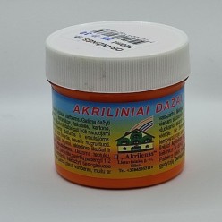 Akriliniai matiniai dažai 120ml., oranžinė