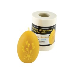 Silikoninė forma Kiaušinis su gėlėmis, aukštis 7.5cm
